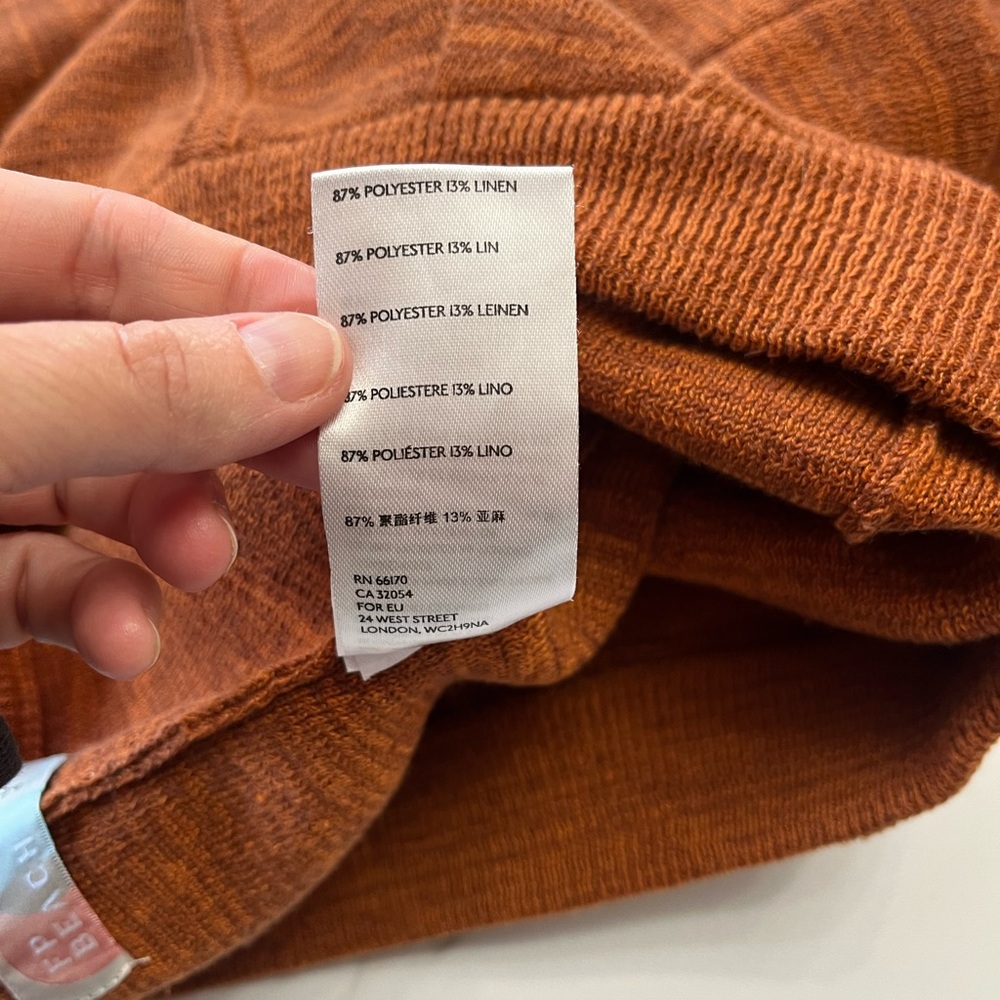 Free People Beach Orange Freya knit barrel leg Pant relaxed fit pant size large - Picture 5 of 10